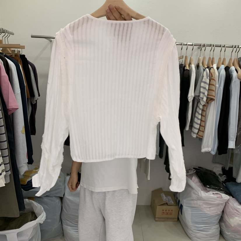 LELEN韓國直郵女士新品時尚人氣熱賣休閑推薦真品襯衫蕾絲衫LELEN襯衫/蕾絲衫