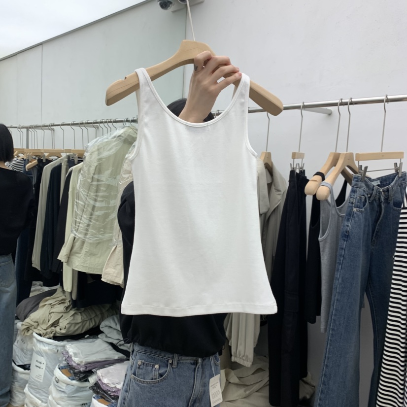 MOI-A東大門代購女士新品人氣推薦熱賣吊帶背心彈力羅紋MOI-A吊帶/背心