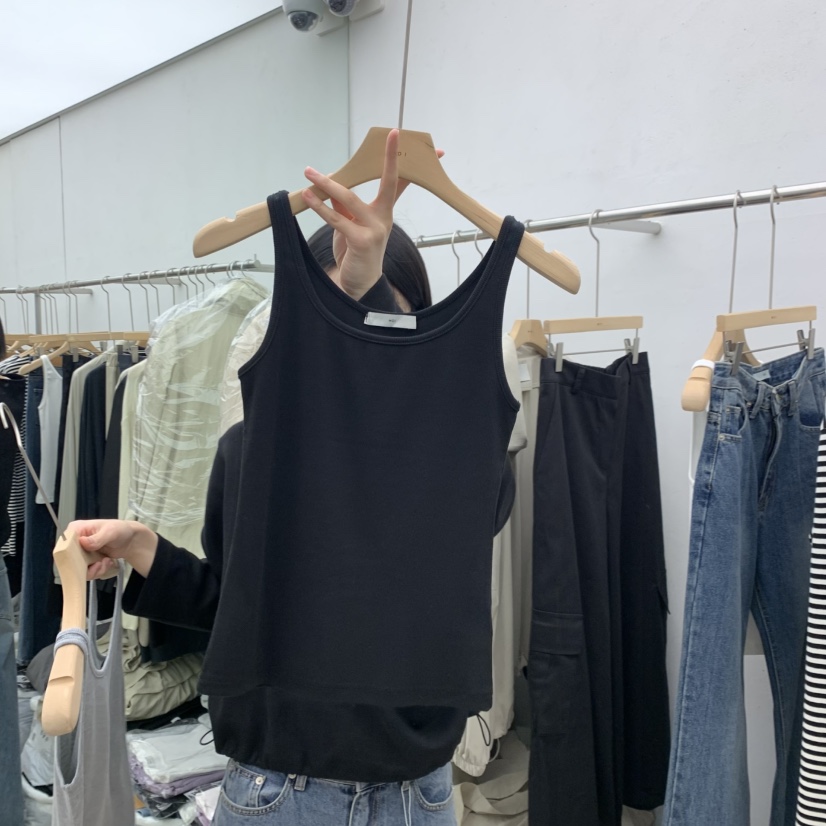 MOI-A東大門代購女士新品人氣推薦熱賣吊帶背心彈力羅紋MOI-A吊帶/背心圖色3
