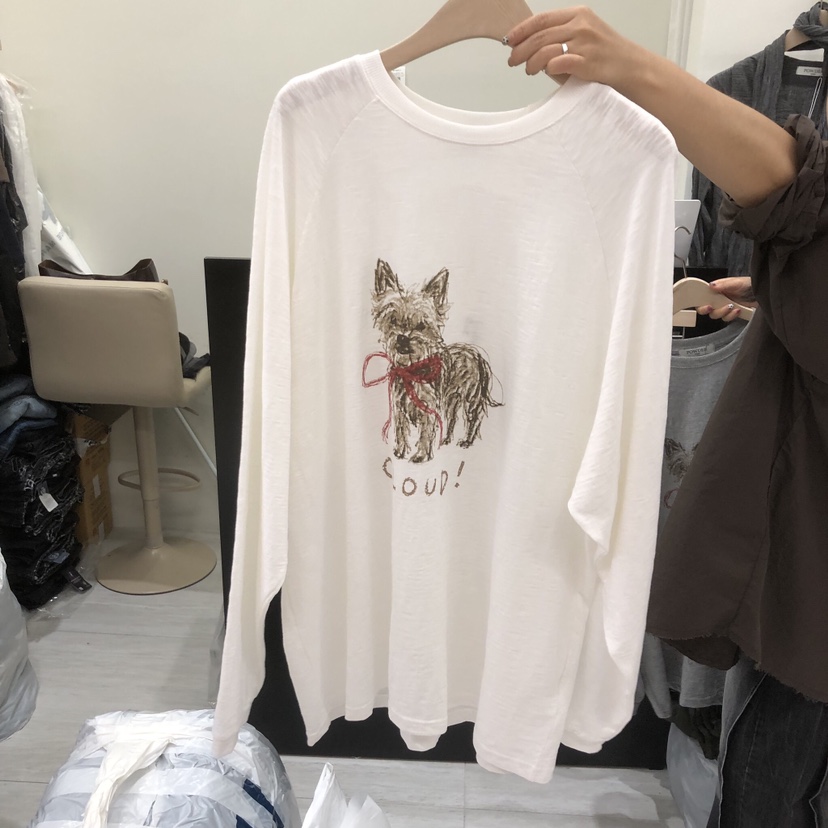 POWDER韓國代購女裝新款推薦休閑人氣時尚熱賣真品長袖T恤POWDER長袖T恤圖色1