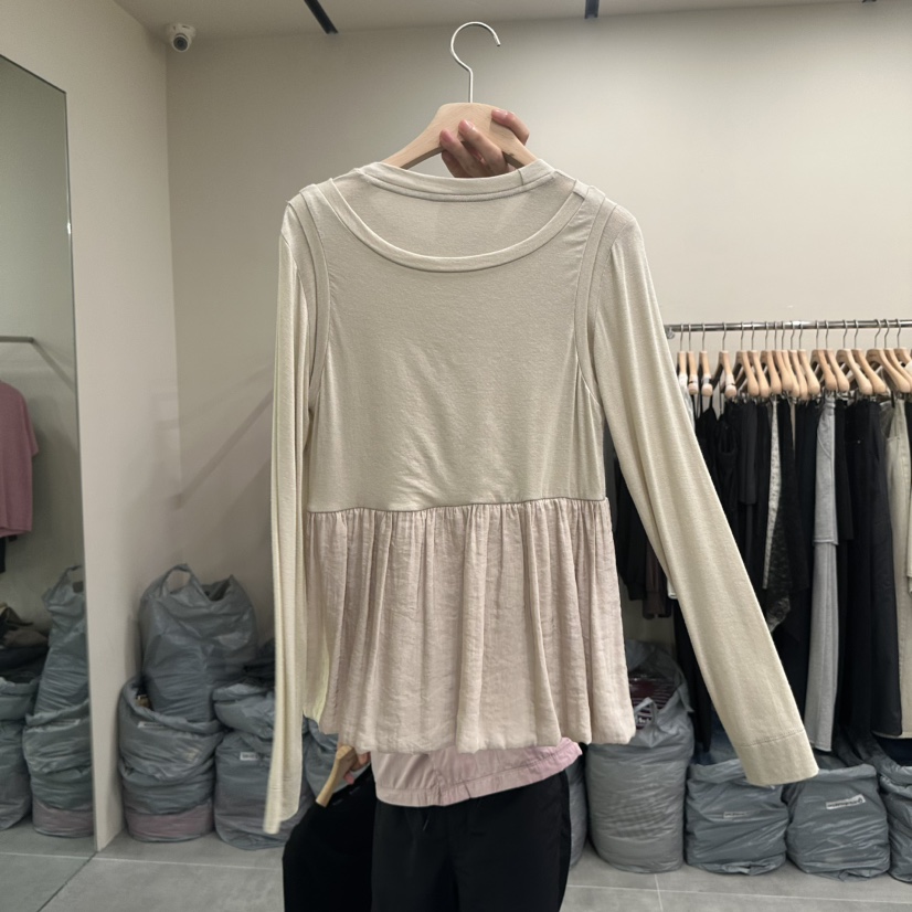 URBANSTORY/REMAKING韓國直郵女士新品人氣長袖T恤假兩件Remaking/URBANSTORY長袖T恤