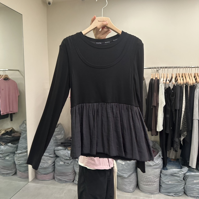 URBANSTORY/REMAKING韓國直郵女士新品人氣長袖T恤假兩件Remaking/URBANSTORY長袖T恤圖色2