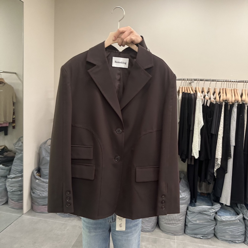 URBANSTORY/REMAKING韓國代購女士新款休閑時尚西裝西服Remaking/URBANSTORY西裝/西服圖色2棕色