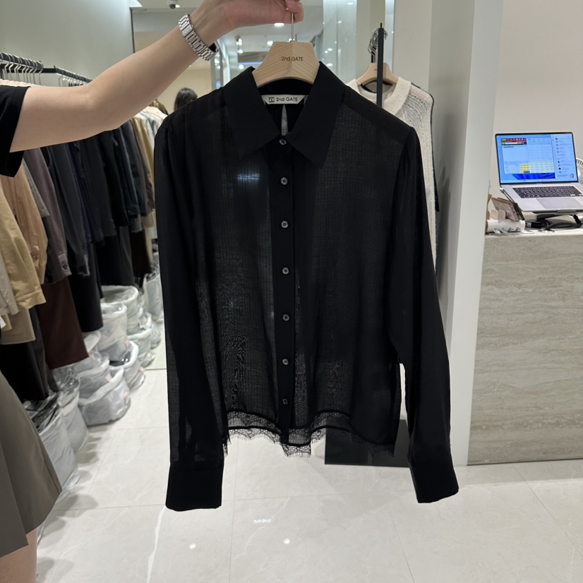 2ND GATE韓國代購女裝新品人氣真品熱賣休閑時尚襯衫蕾絲衫2ND GATE襯衫/蕾絲衫圖色2