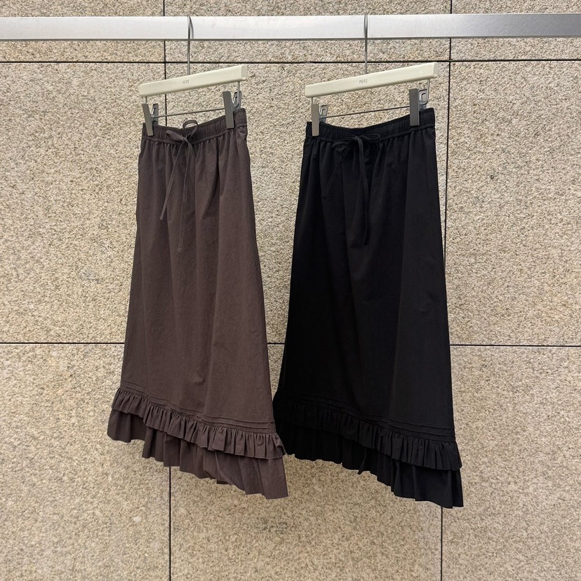 PERS東大門實拍女裝新品真品人氣時尚半身裙中短裙棉質褶皺PERS半身裙/中短裙
