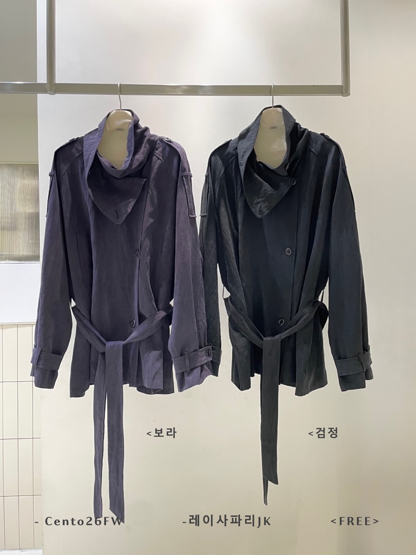 CENTO東大門實拍女士新品休閑真品熱賣推薦時尚夾克含腰帶CENTO夾克