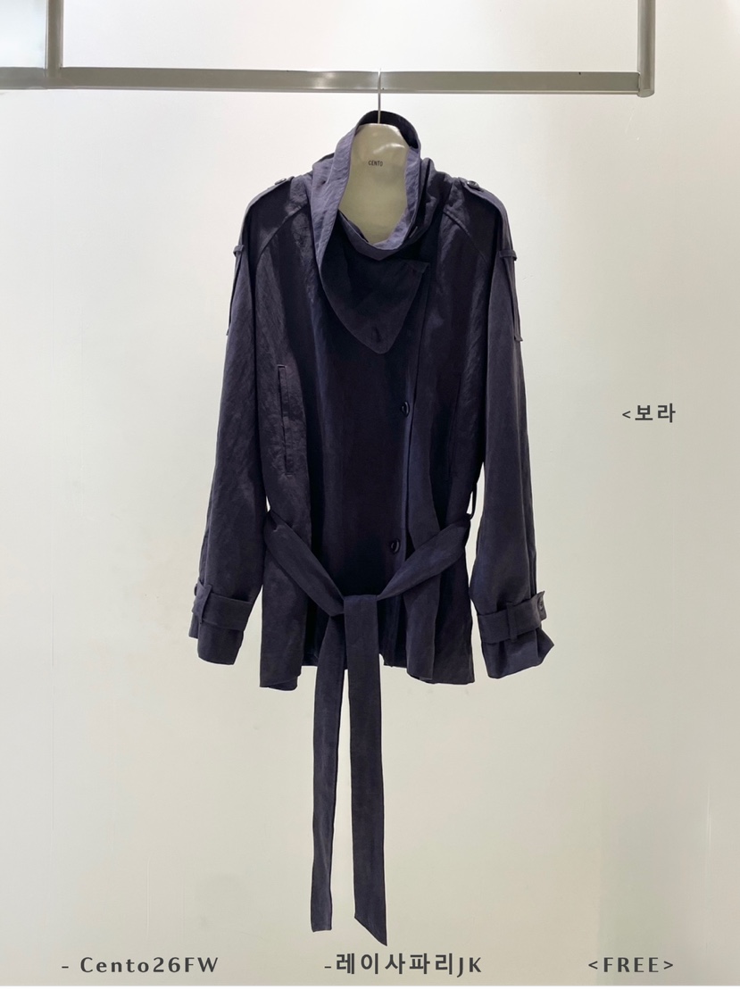 CENTO東大門實拍女士新品休閑真品熱賣推薦時尚夾克含腰帶CENTO夾克圖色1