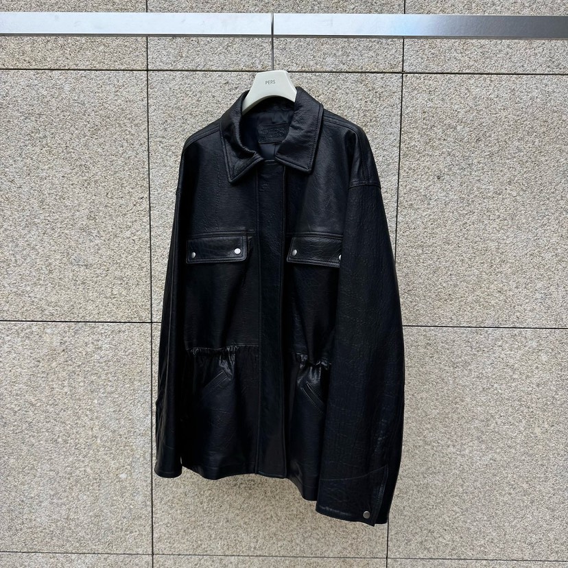 PERS東大門直郵女士新品時尚休閑推薦人氣熱賣真品皮衣PERS皮衣圖色1