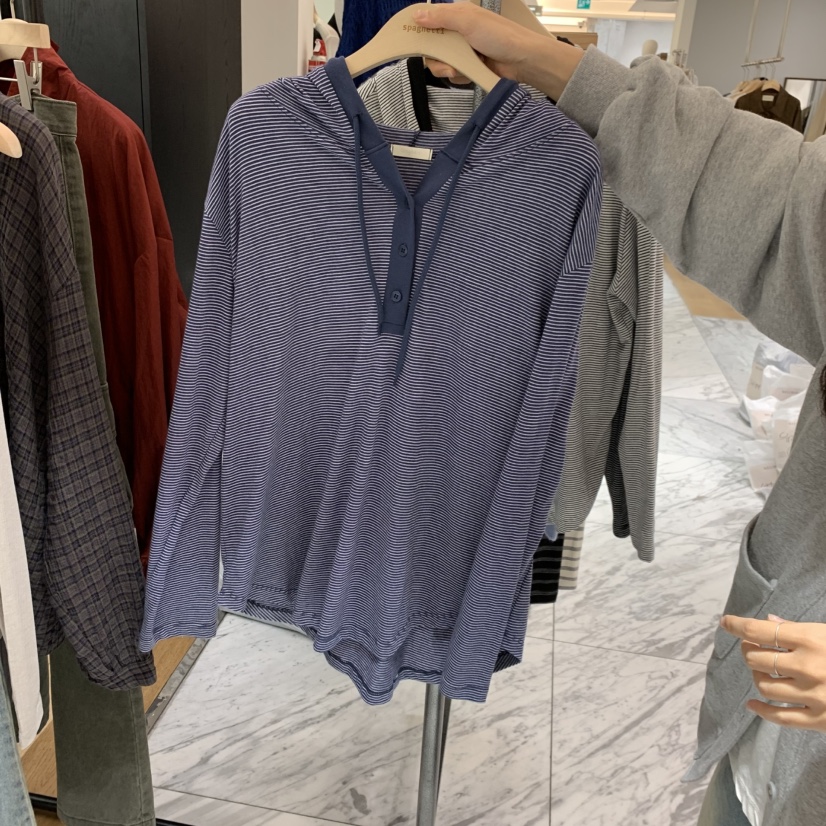 SPAGHETTI東大門實拍女士新品真品休閑人氣時尚長袖T恤兜帽spaghetti長袖T恤圖色3