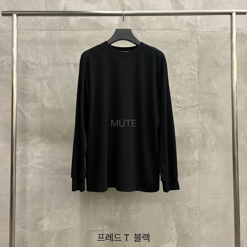 MUTE-P韓國直郵女裝新款真品休閑人氣時尚熱賣推薦長袖T恤MUTE長袖T恤圖色8黑色