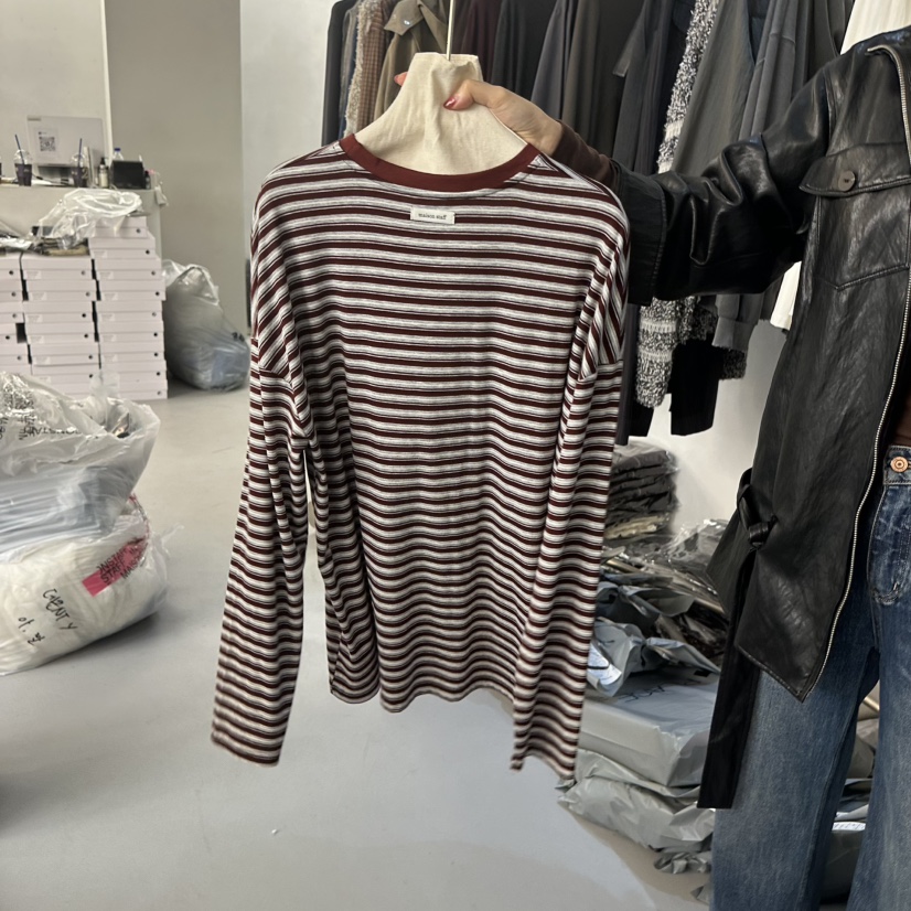 DOUBLE STANDARD/LE SMOKING/MAISONSTAFF韓國直郵女裝新品推薦長袖T恤MAISONSTAFF長袖T恤