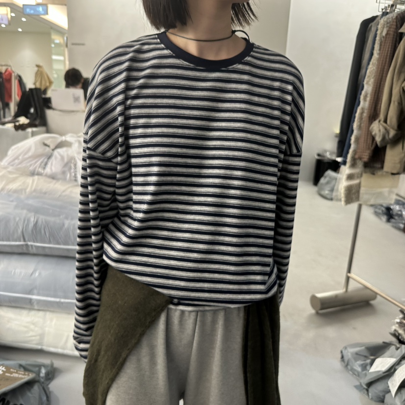DOUBLE STANDARD/LE SMOKING/MAISONSTAFF韓國直郵女裝新品推薦長袖T恤MAISONSTAFF長袖T恤圖色2