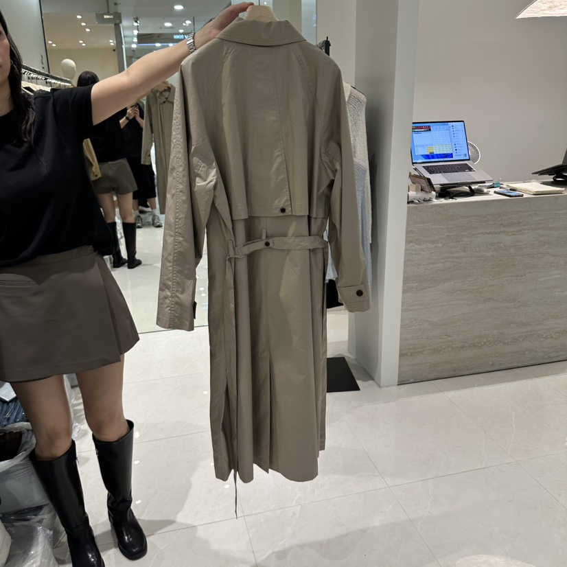 2ND GATE韓國代購女士新品推薦時尚人氣熱賣真品長款風衣2ND GATE長款風衣