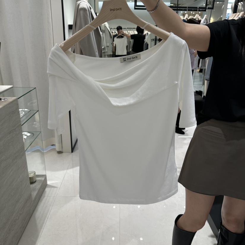 2ND GATE韓國代購女裝新品時尚真品推薦人氣熱賣T恤扭曲2ND GATET恤圖色1