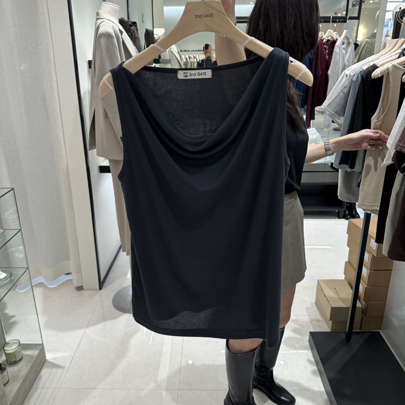 2ND GATE東大門實拍女士新品人氣熱賣休閑時尚推薦吊帶背心2ND GATE吊帶/背心圖色3藏藍色