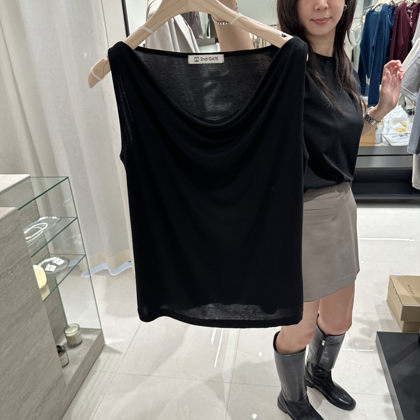 2ND GATE東大門實拍女士新品人氣熱賣休閑時尚推薦吊帶背心2ND GATE吊帶/背心圖色5黑色