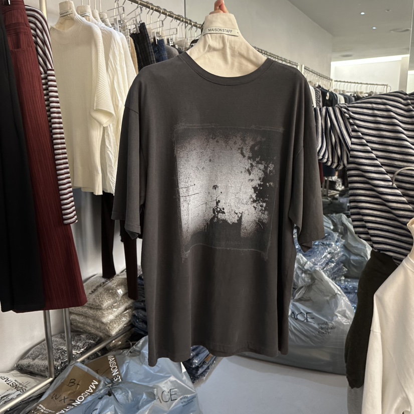 DOUBLE STANDARD/LE SMOKING/MAISONSTAFF東大門代購女裝新品熱賣T恤MAISONSTAFFT恤圖色3墨色