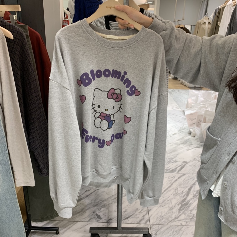 SPAGHETTI東大門實拍女士新款熱賣真品人氣時尚推薦休閑衛衣spaghetti衛衣圖色1