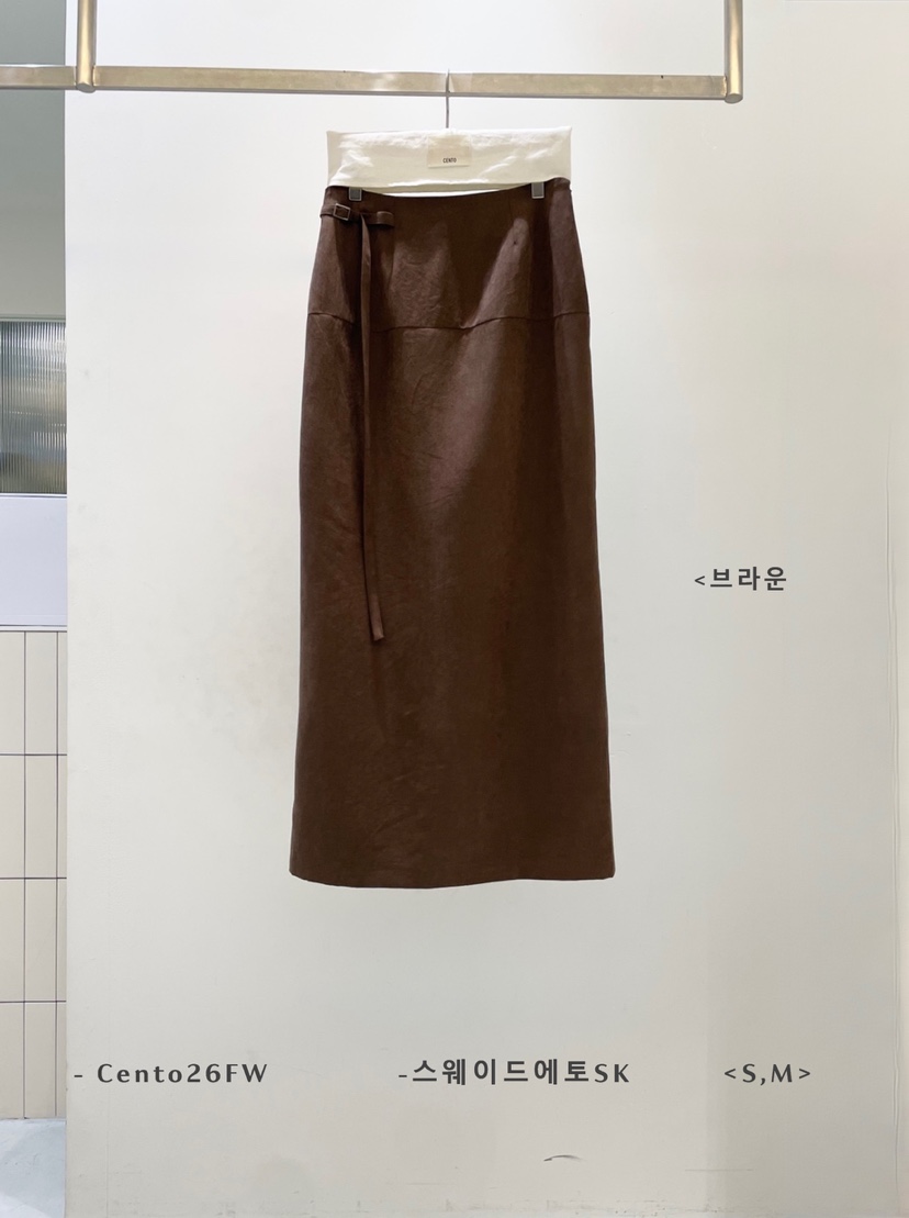 CENTO韓國直郵女士新款熱賣真品時尚人氣休閑推薦長裙麂皮絨CENTO長裙圖色3