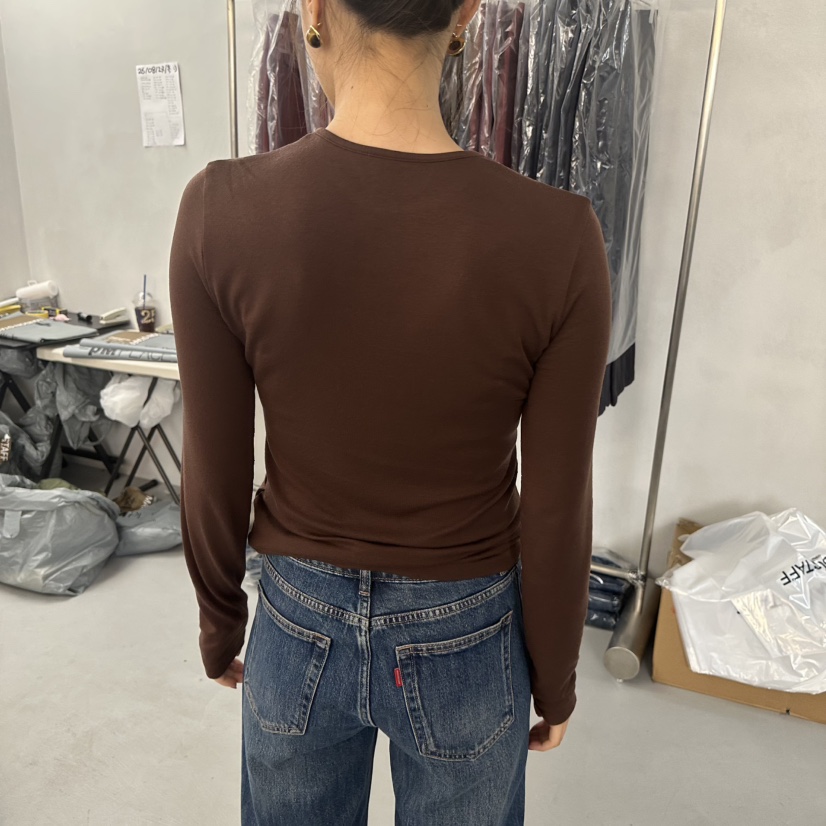 DOUBLE STANDARD/LE SMOKING/MAISONSTAFF東大門代購女士新款熱賣長袖T恤MAISONSTAFF長袖T恤