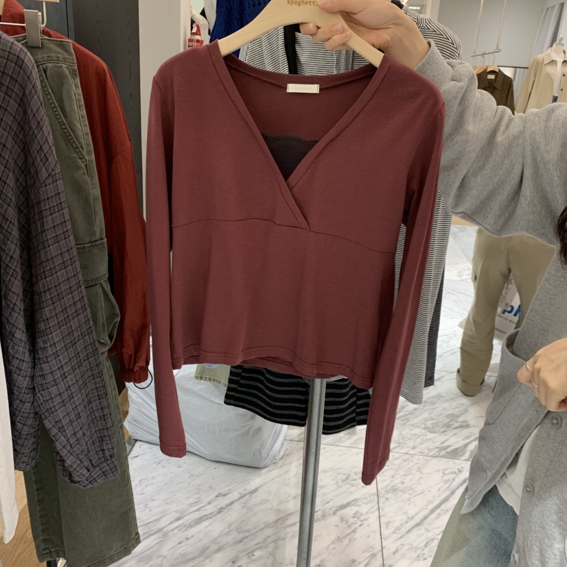 SPAGHETTI韓國直郵女裝新品休閑人氣熱賣真品推薦長袖T恤spaghetti長袖T恤圖色1
