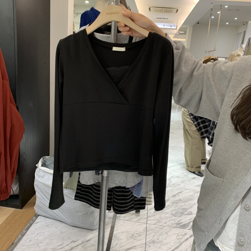 SPAGHETTI韓國直郵女裝新品休閑人氣熱賣真品推薦長袖T恤spaghetti長袖T恤圖色2