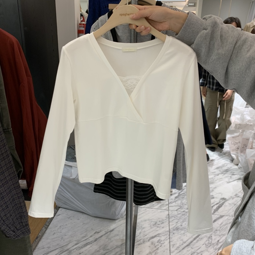 SPAGHETTI韓國直郵女裝新品休閑人氣熱賣真品推薦長袖T恤spaghetti長袖T恤圖色4