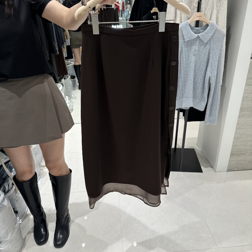 2ND GATE東大門直郵女裝新品真品熱賣推薦休閑半身裙中短裙2ND GATE半身裙/中短裙圖色1棕色