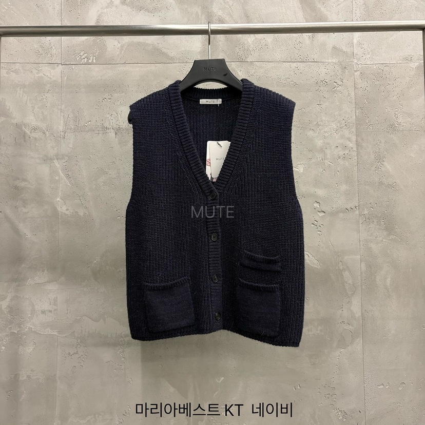 MUTE-P韓國代購女士新款時尚熱賣人氣休閑真品推薦馬甲MUTE馬甲圖色4深藍色