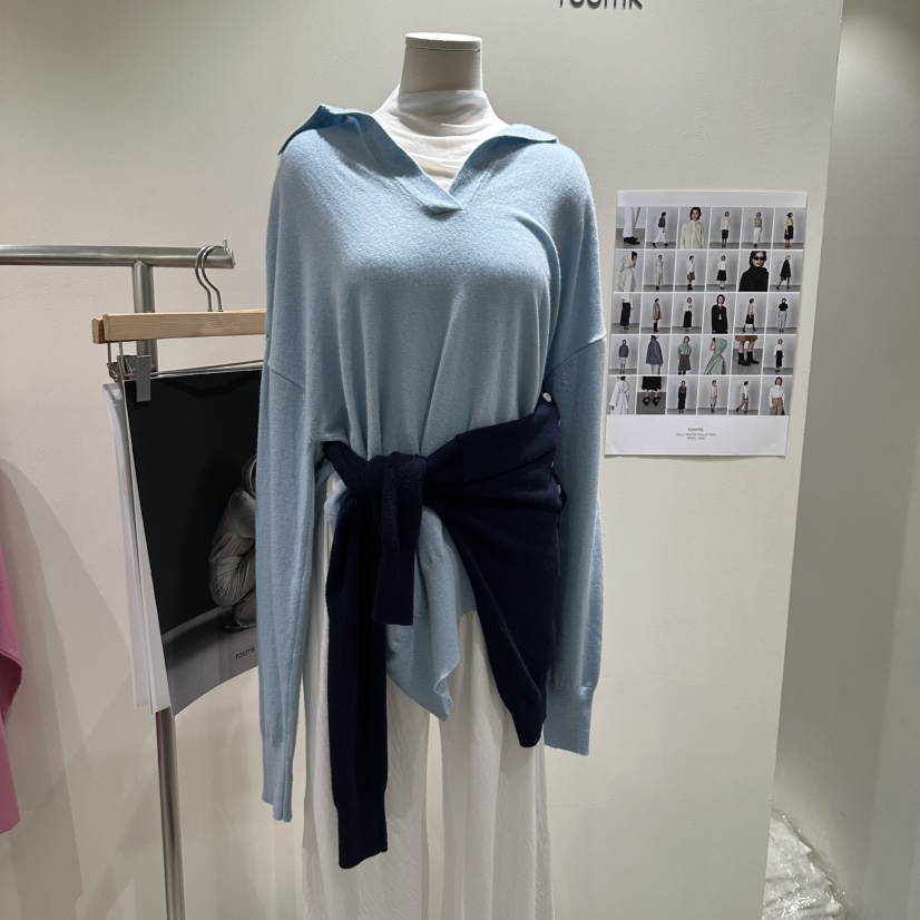 ROOM K-P東大門代購女士新品真品熱賣推薦針織衫不對稱ROOM K-P針織衫圖色2