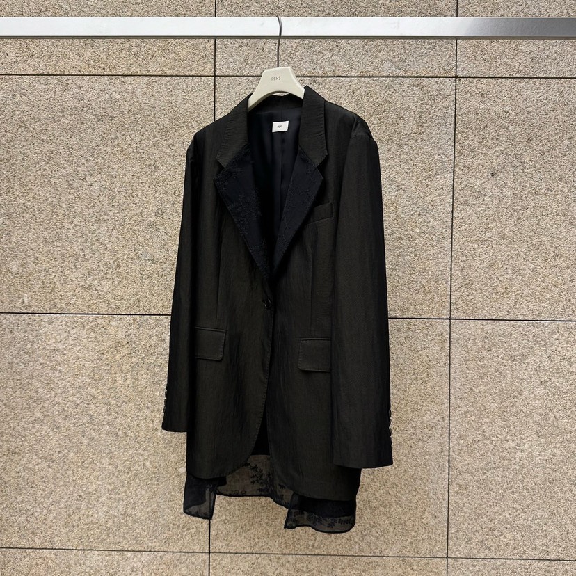 PERS韓國代購女士新品熱賣人氣時尚真品休閑推薦西裝西服PERS西裝/西服圖色1墨綠