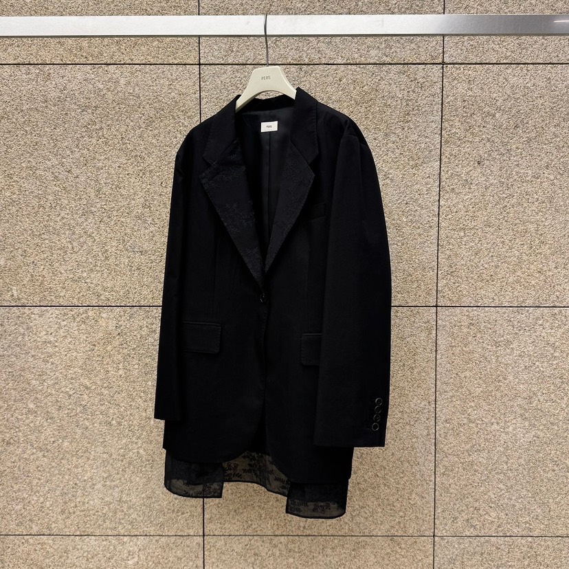 PERS韓國代購女士新品熱賣人氣時尚真品休閑推薦西裝西服PERS西裝/西服圖色2黑色