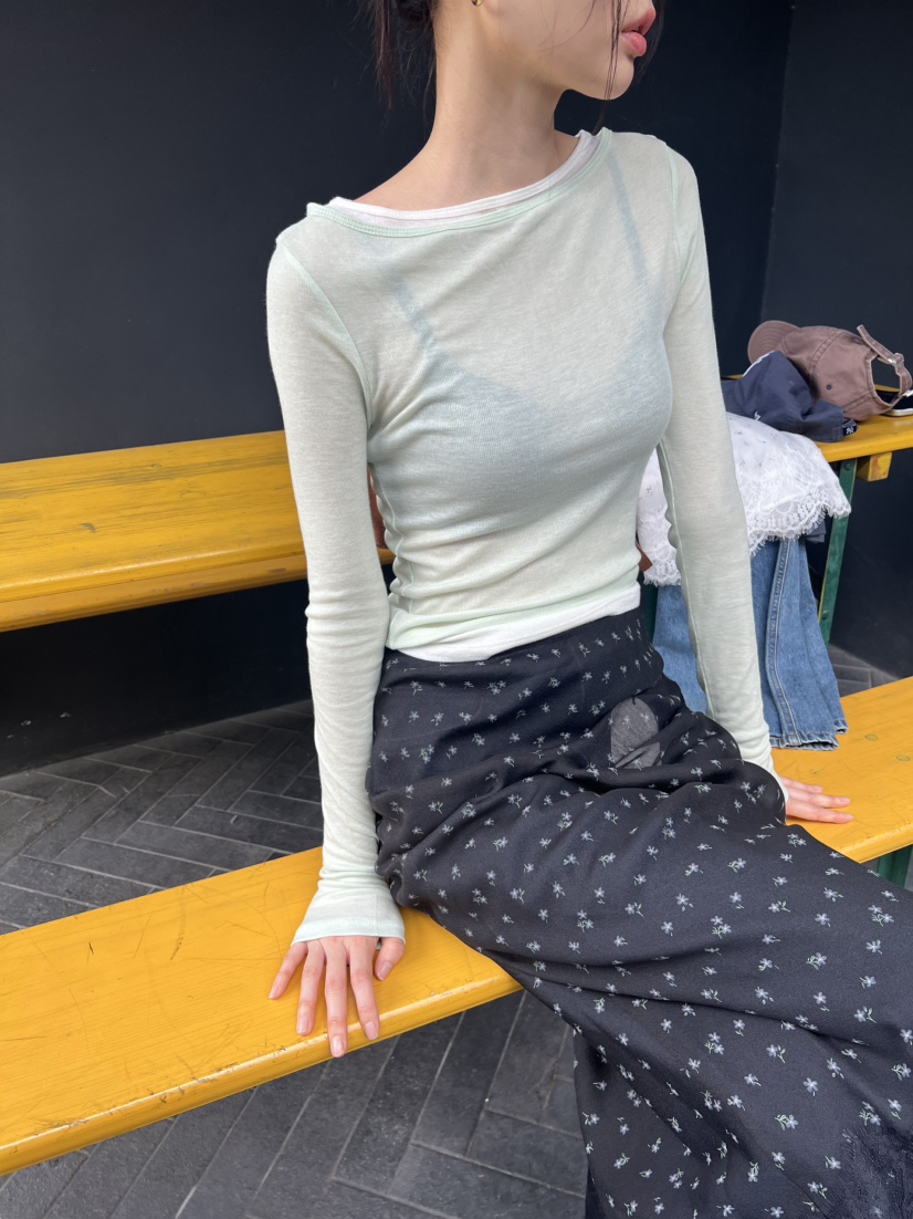 ME MO東大門代購女士新品人氣真品時尚休閑推薦熱賣長袖T恤ME MO長袖T恤