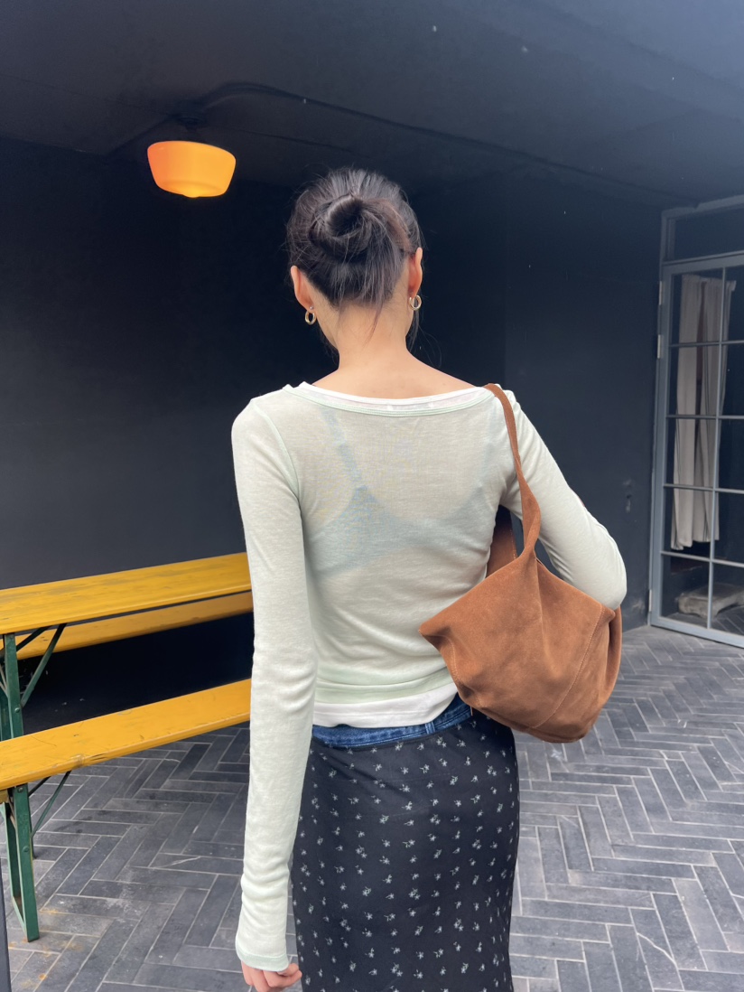 ME MO東大門代購女士新品人氣真品時尚休閑推薦熱賣長袖T恤ME MO長袖T恤