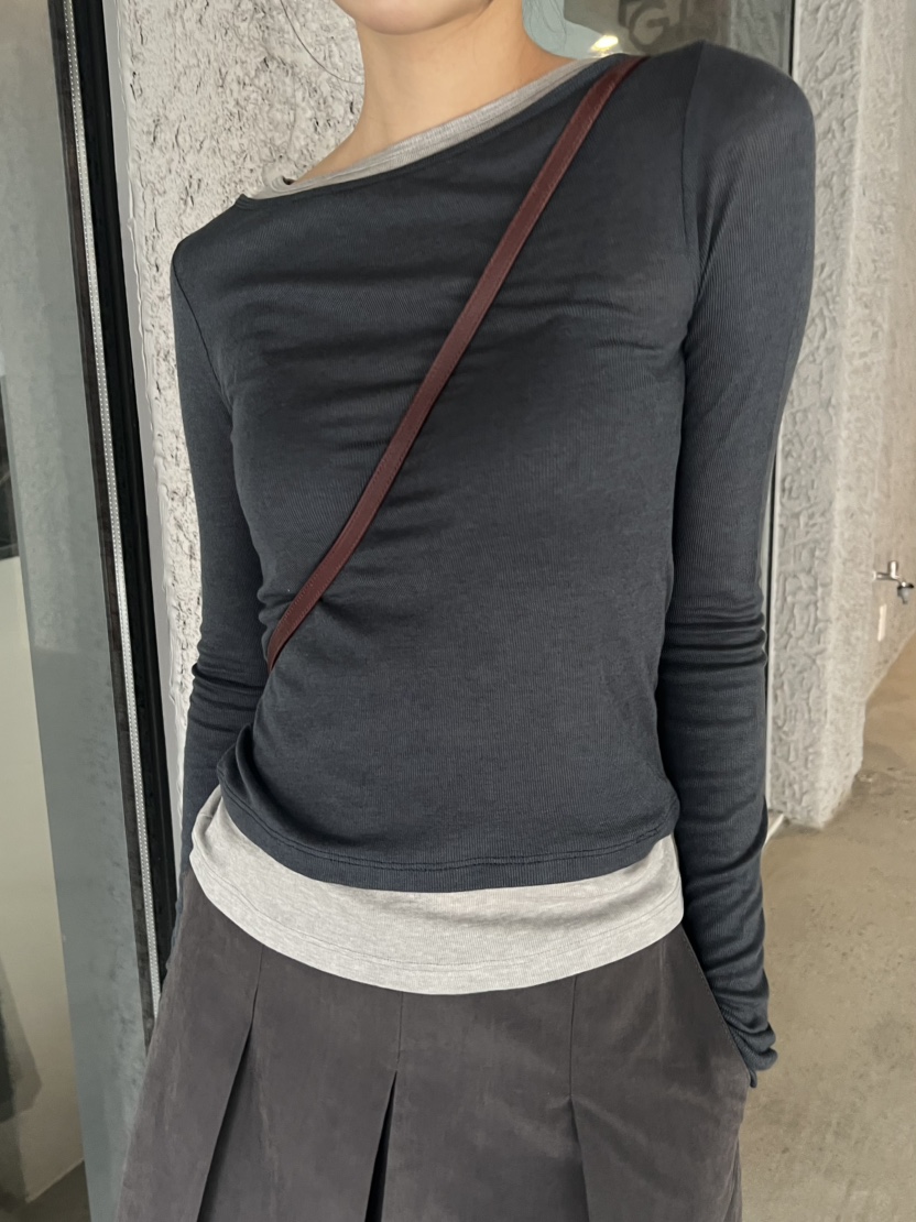 ME MO東大門代購女士新品人氣真品時尚休閑推薦熱賣長袖T恤ME MO長袖T恤圖色2
