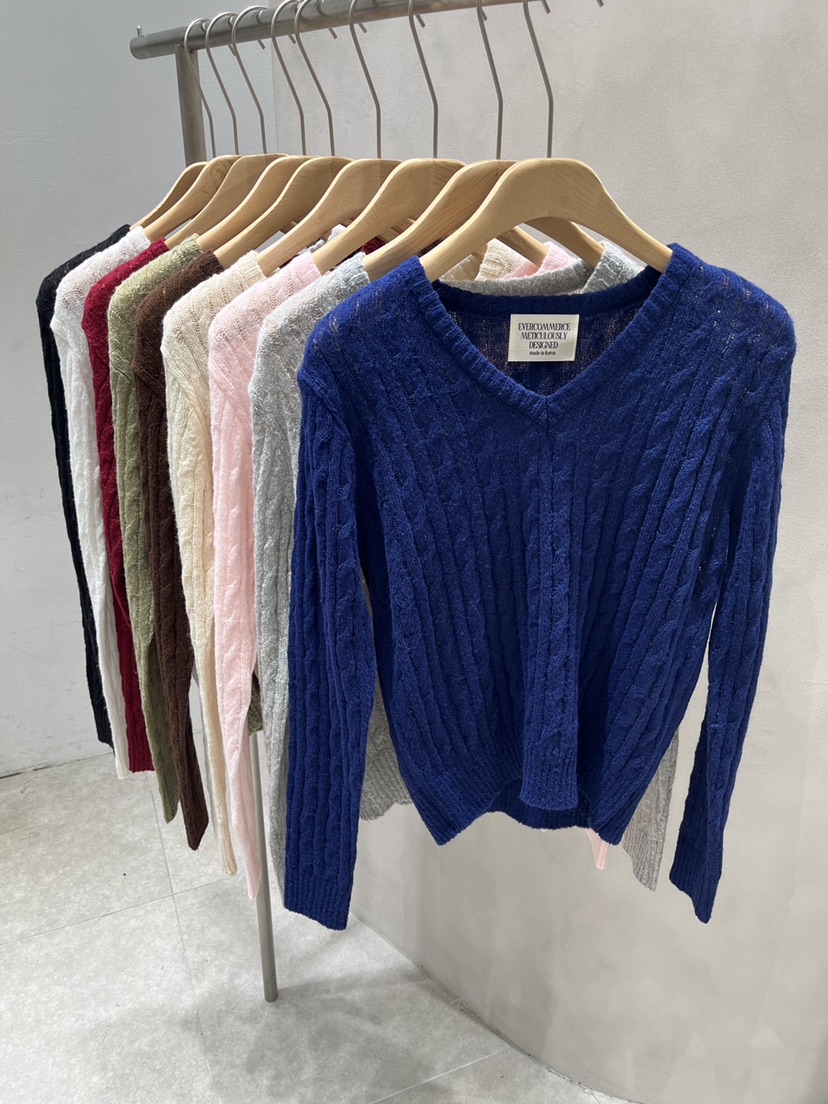 EVERCOMMERCE METICULOUSLY DESIGNED東大門實拍女裝新款休閑針織衫馬海毛EVERCOMMERCE METICULOUSLY DESIGNED針織衫
