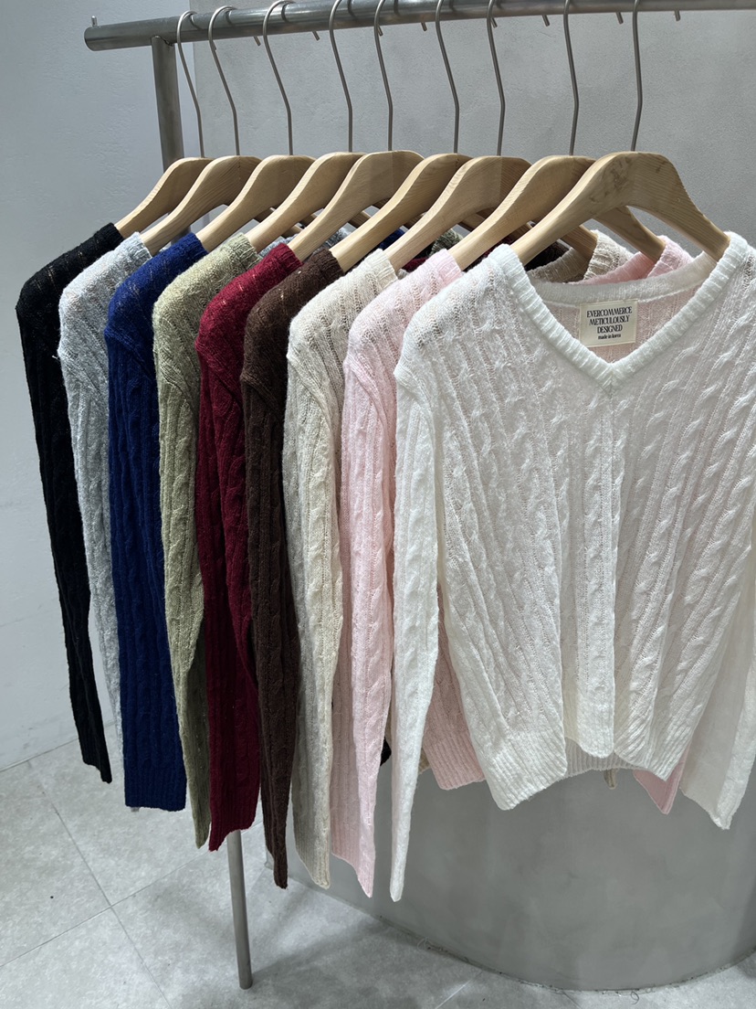 EVERCOMMERCE METICULOUSLY DESIGNED東大門實拍女裝新款休閑針織衫馬海毛EVERCOMMERCE METICULOUSLY DESIGNED針織衫