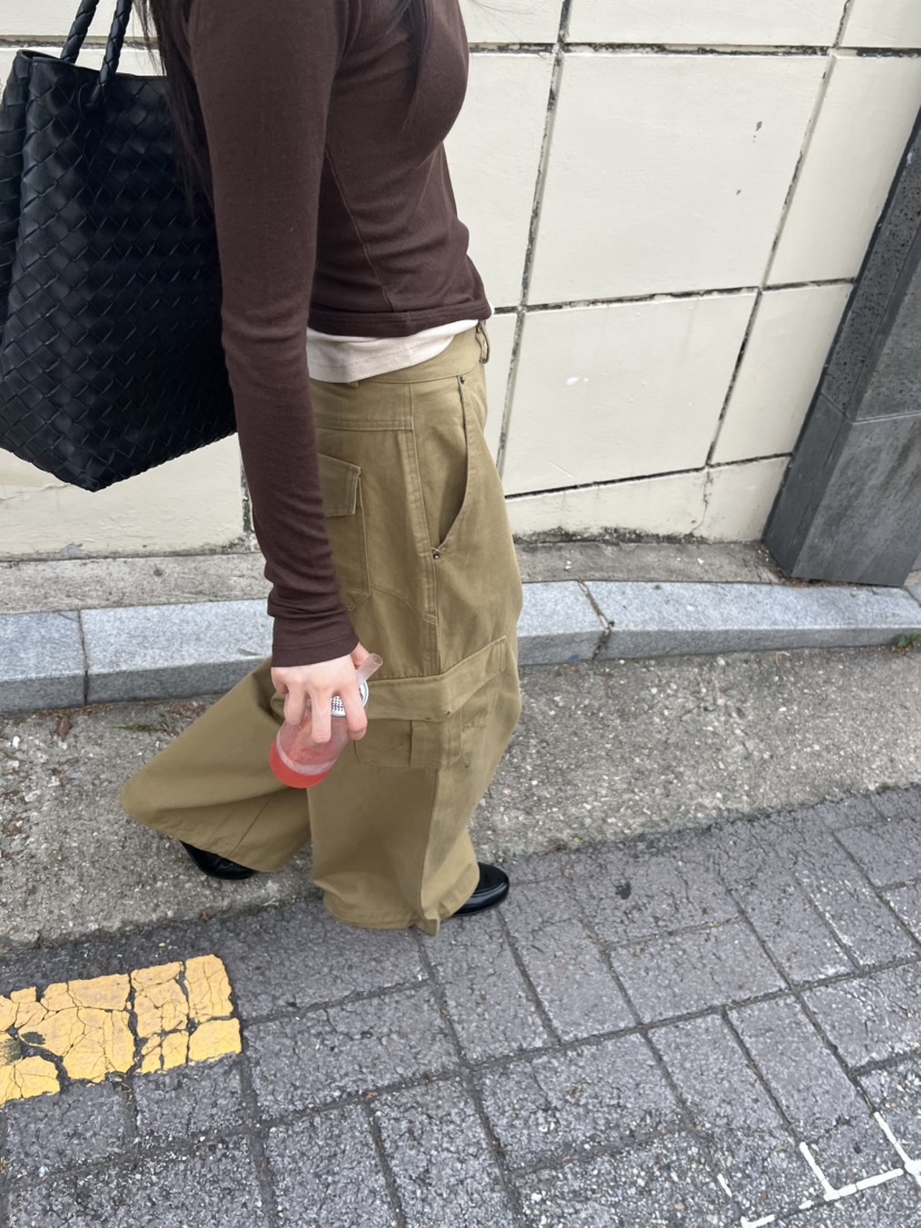 ME MO韓國直郵女裝新品時尚熱賣人氣休閑推薦休閑褲工裝ME MO休閑褲
