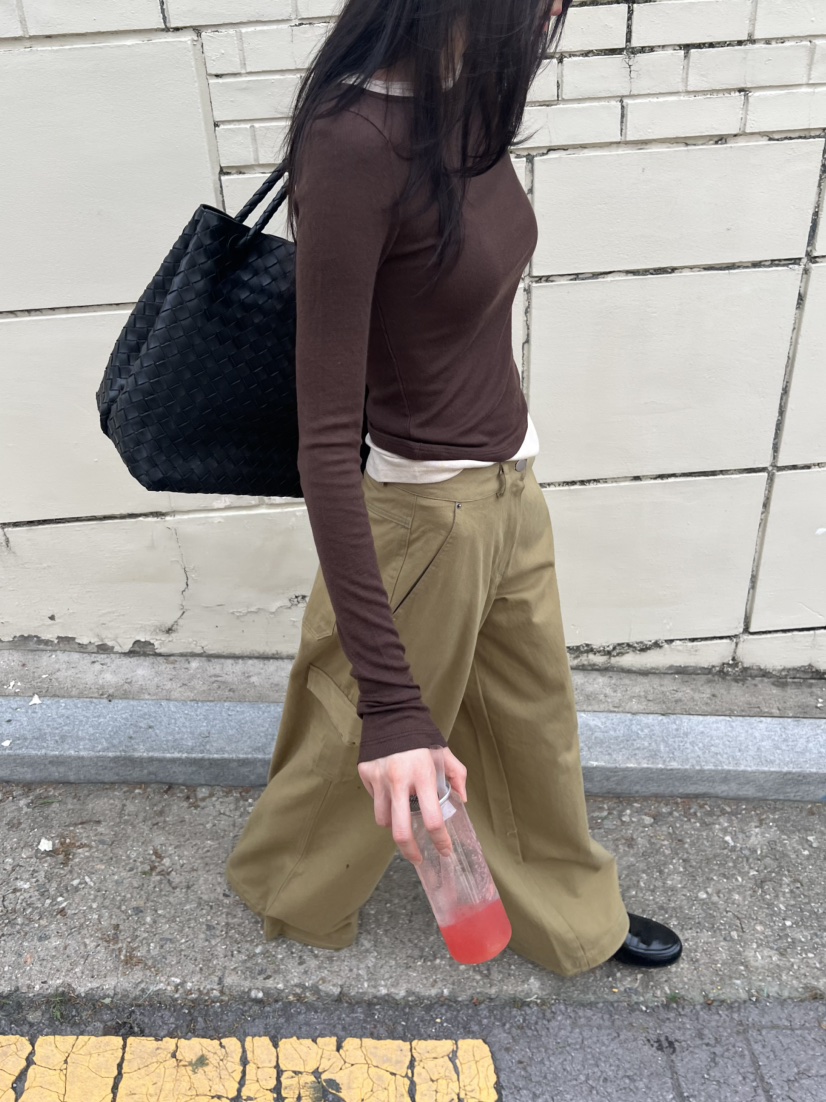 ME MO韓國直郵女裝新品時尚熱賣人氣休閑推薦休閑褲工裝ME MO休閑褲