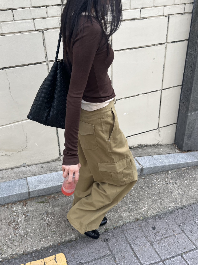 ME MO韓國直郵女裝新品時尚熱賣人氣休閑推薦休閑褲工裝ME MO休閑褲