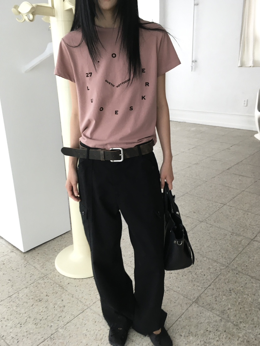 OVERK東大門實拍女裝新款真品人氣時尚休閑推薦熱賣T恤OVERKT恤圖色3