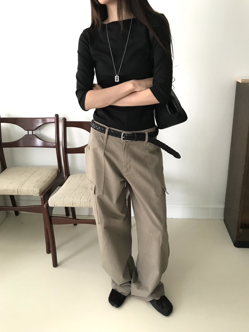 OVERK韓國代購女裝新款真品推薦熱賣休閑人氣休閑褲不含腰帶OVERK休閑褲