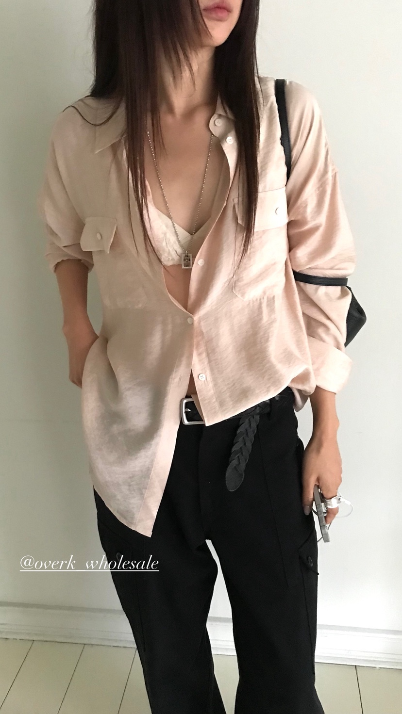 OVERK韓國代購女士新款推薦休閑熱賣人氣真品時尚襯衫蕾絲衫OVERK襯衫/蕾絲衫