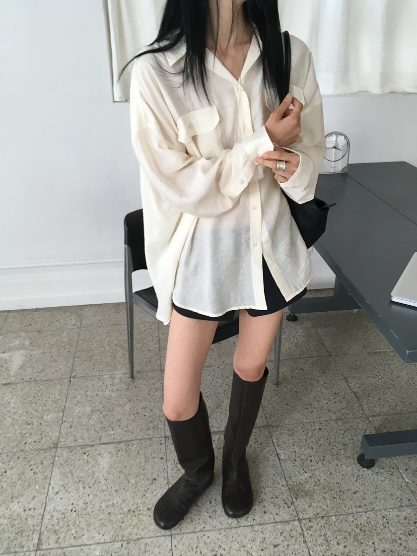 OVERK韓國代購女士新款推薦休閑熱賣人氣真品時尚襯衫蕾絲衫OVERK襯衫/蕾絲衫