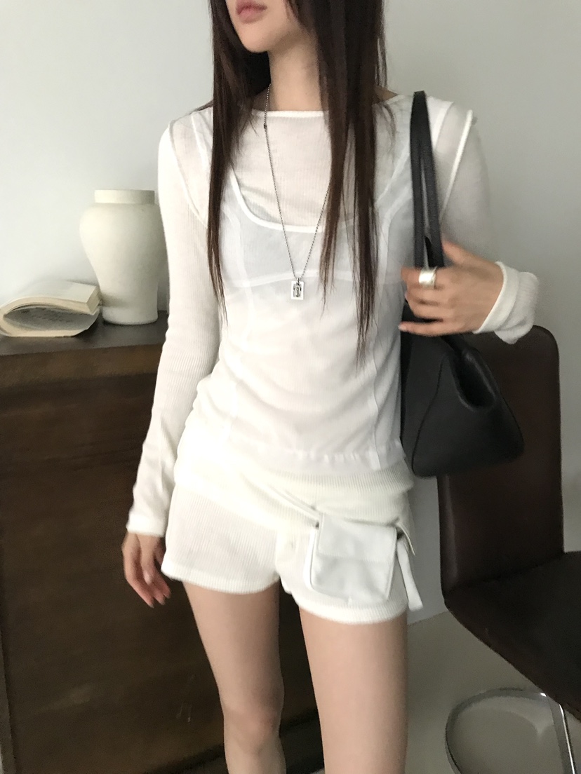 OVERK東大門代購女士新品熱賣休閑人氣時尚真品推薦長袖T恤OVERK長袖T恤圖色2