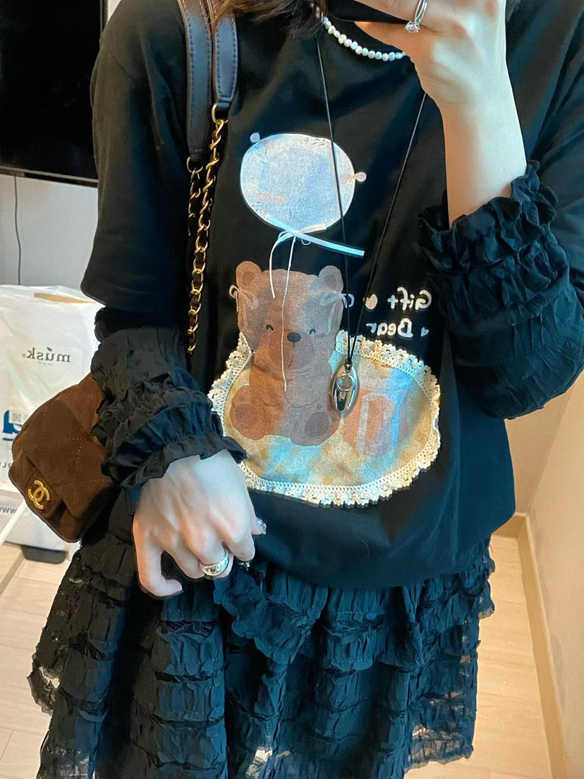 BE&amp;BE東大門實拍女裝新品真品推薦人氣休閑熱賣長袖T恤BE&amp;BE長袖T恤