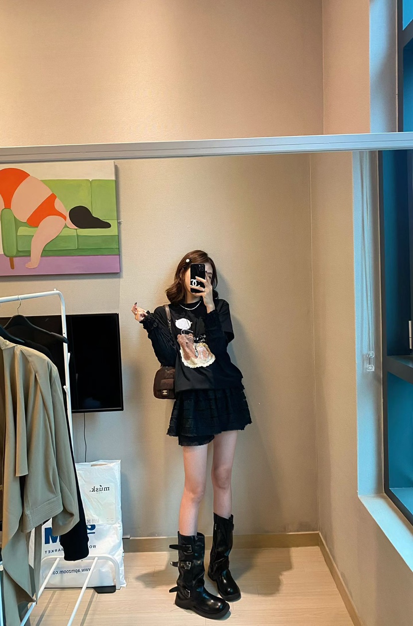 BE&amp;BE東大門實拍女裝新品真品推薦人氣休閑熱賣長袖T恤BE&amp;BE長袖T恤
