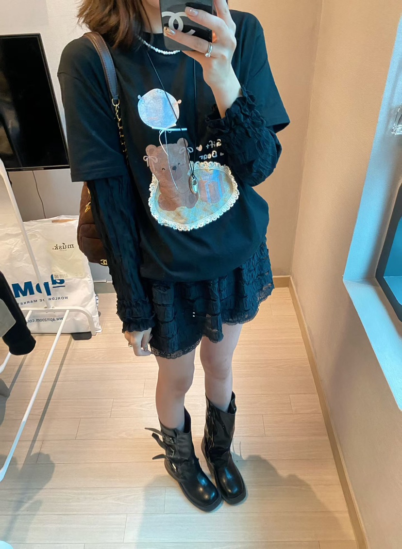 BE&amp;BE東大門實拍女裝新品真品推薦人氣休閑熱賣長袖T恤BE&amp;BE長袖T恤