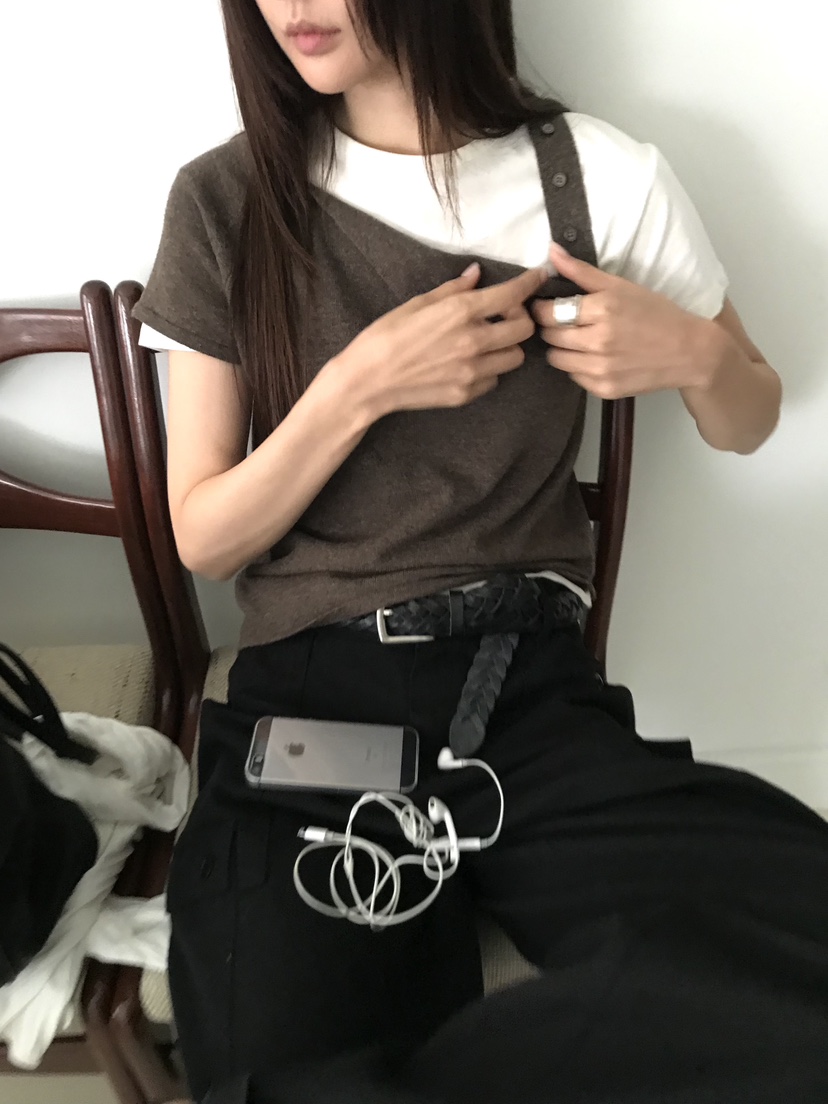 OVERK東大門直郵女士新品真品熱賣時尚人氣休閑針織衫不對稱OVERK針織衫