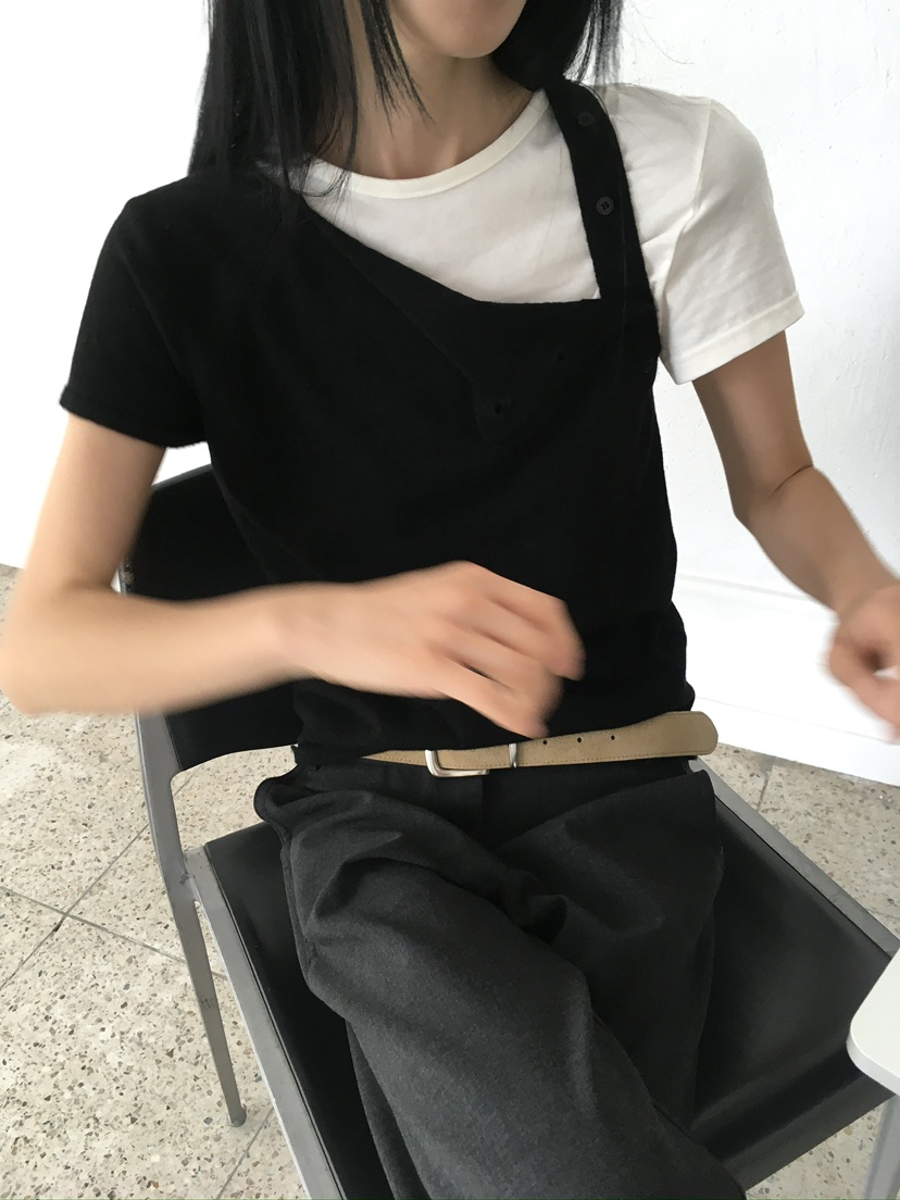 OVERK東大門直郵女士新品真品熱賣時尚人氣休閑針織衫不對稱OVERK針織衫